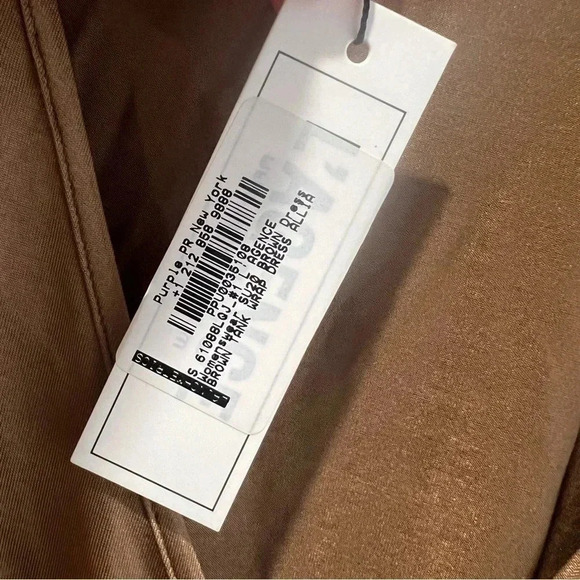 NWT L’AGENCE Allia Tank Wrap Dress Brown Metallic Size Small - Picture 8 of 8